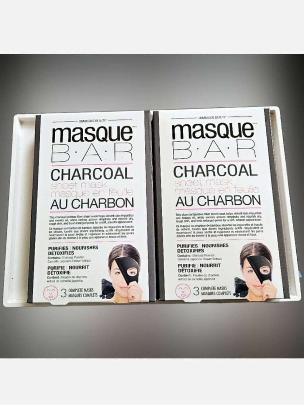 NWT 》2pks/6qty《 MASQUE BAR CHARCOAL SHEET MASKS SETS!